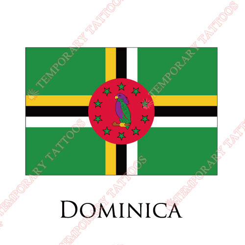 Dominica flag Customize Temporary Tattoos Stickers NO.1861